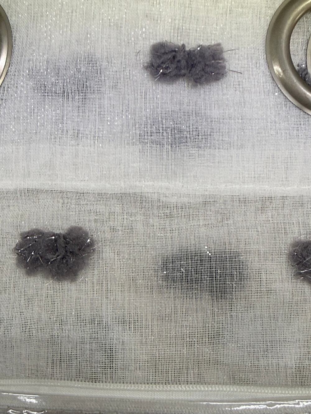 Nanshing Lukita Gray Clip Dot Semi-Sheer Curtain Panels 37x84 Set of 2